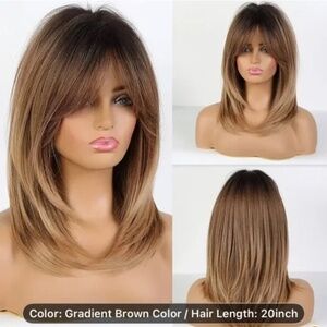 NWT [Elegant & Versatile Women's Heat-Resistant Synthetic Hair Wig.
